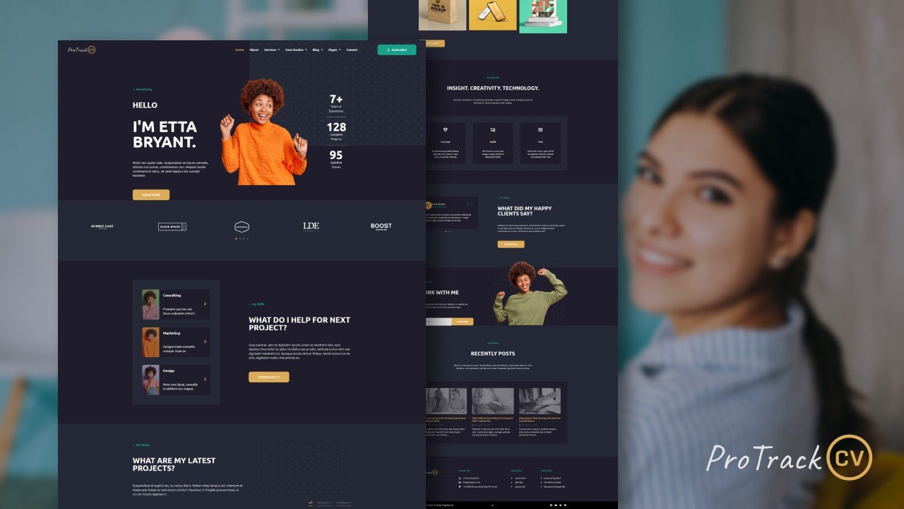 ProTrack – WordPress Portfolio Elementor Template Kit