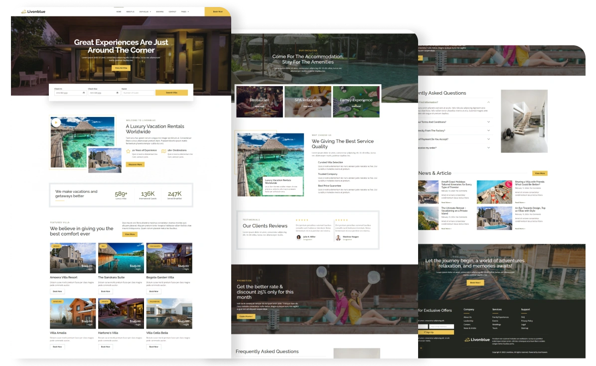 Livonblue website image