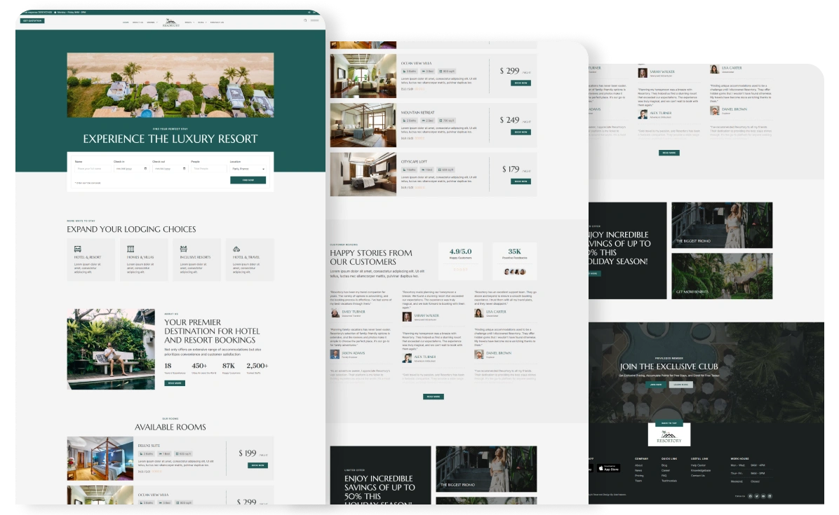 Resortory website image