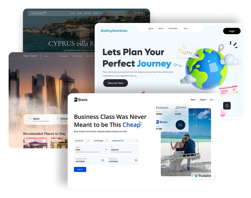 UI UX design and development for Booking services by UserHeaven